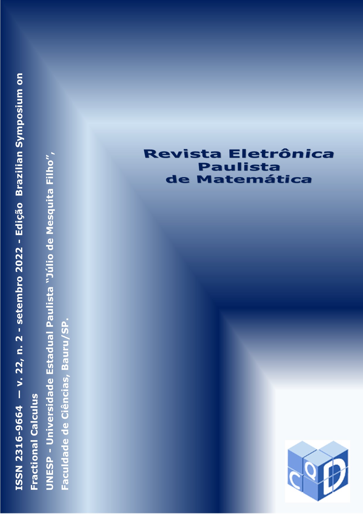 					Visualizar v.22, n.2 - Edição Brazilian Symposium on Fractional Calculus – Set/2022
				